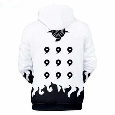 Naruto Sage of Six Paths Hoodie Black White