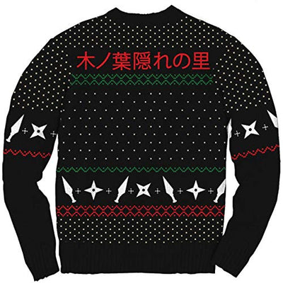 Naruto Shippuden Hidden Leaf Pattern Christmas Sweater
