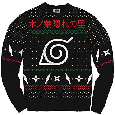 Naruto Shippuden Hidden Leaf Pattern Christmas Sweater