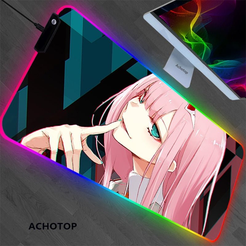 Tapis de clavier 3D Rainbow Kawaii RGB Zero Two