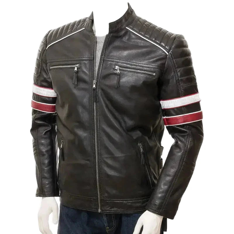Men’s Classic Racing Leather Jacket Riders Republic UK