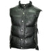 Men’s Black Leather Gilet Waistcoat Leather Vest Riders Republic UK