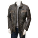 MENS VINTAGE LEATHER JACKET CANAAN - S