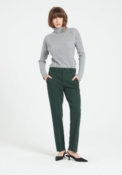 Pull col roulé femme en cachemire gris clair - MIA 5