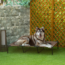Lit sur pieds XXL pour chien chat lit de camp animal 122L x 92l x 23H cm marron clair
