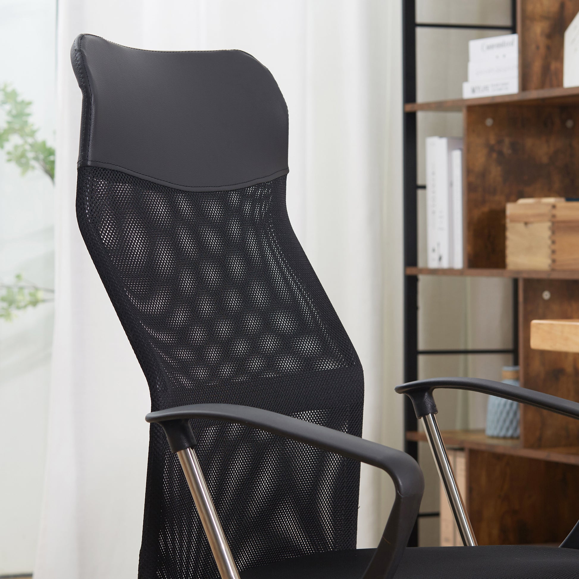 Fauteuil de bureau manager grand confort dossier ergonomique hauteur assise réglable pivotant tissu maille noir