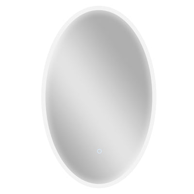 Miroir salle de bain avec éclairage 80 x 50 cm, miroir LED ovale, anti-buée, 3 couleurs lumière, dimmable, transparent