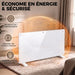 Radiateur Électrique Connecté WiFi 2000 W, Chauffage Convecteur Sur Pied ou Mural, Télécommande, Écran LED, 15-22m² Aosom