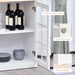 Buffet cuisine, meuble cuisine rangement haut, meuble de rangement avec plan de travail, 3 portes vitrées, 2 Aosom