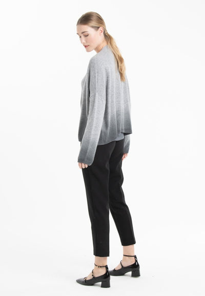 Veste femme en cachemire tie & dye gris clair & gris anthracite - NAMI 12