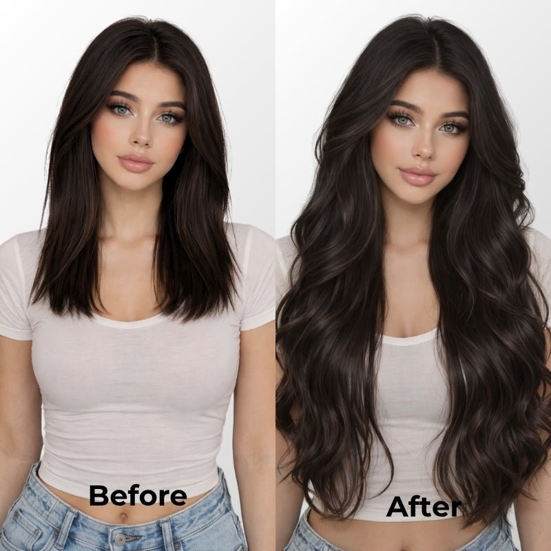 Natural Black (1B) Classic Clip-In Hair Extensions (150g-170g)