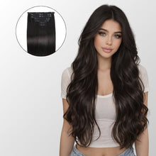 Natural Black (1B) Classic Clip-In Hair Extensions (150g-170g)