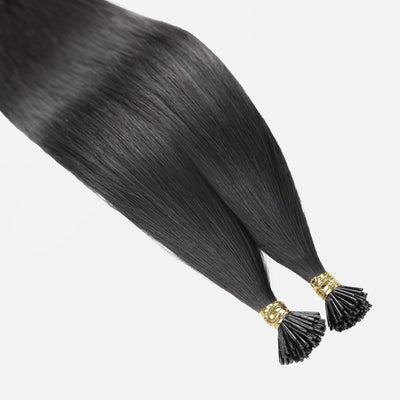 Natural Black (1B) I-Tip Hair Extensions (50g-100g)
