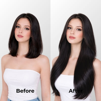 Natural Black (1B) I-Tip Hair Extensions (50g-100g)