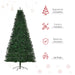 Sapin de Noël Artificiel 240H cm 1499 Branches épines Imitation Nordmann Grand réalisme Vert Aosom