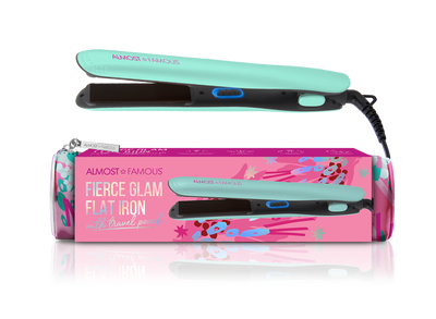 "Fierce Glam" Flat Iron with Travel Pouch