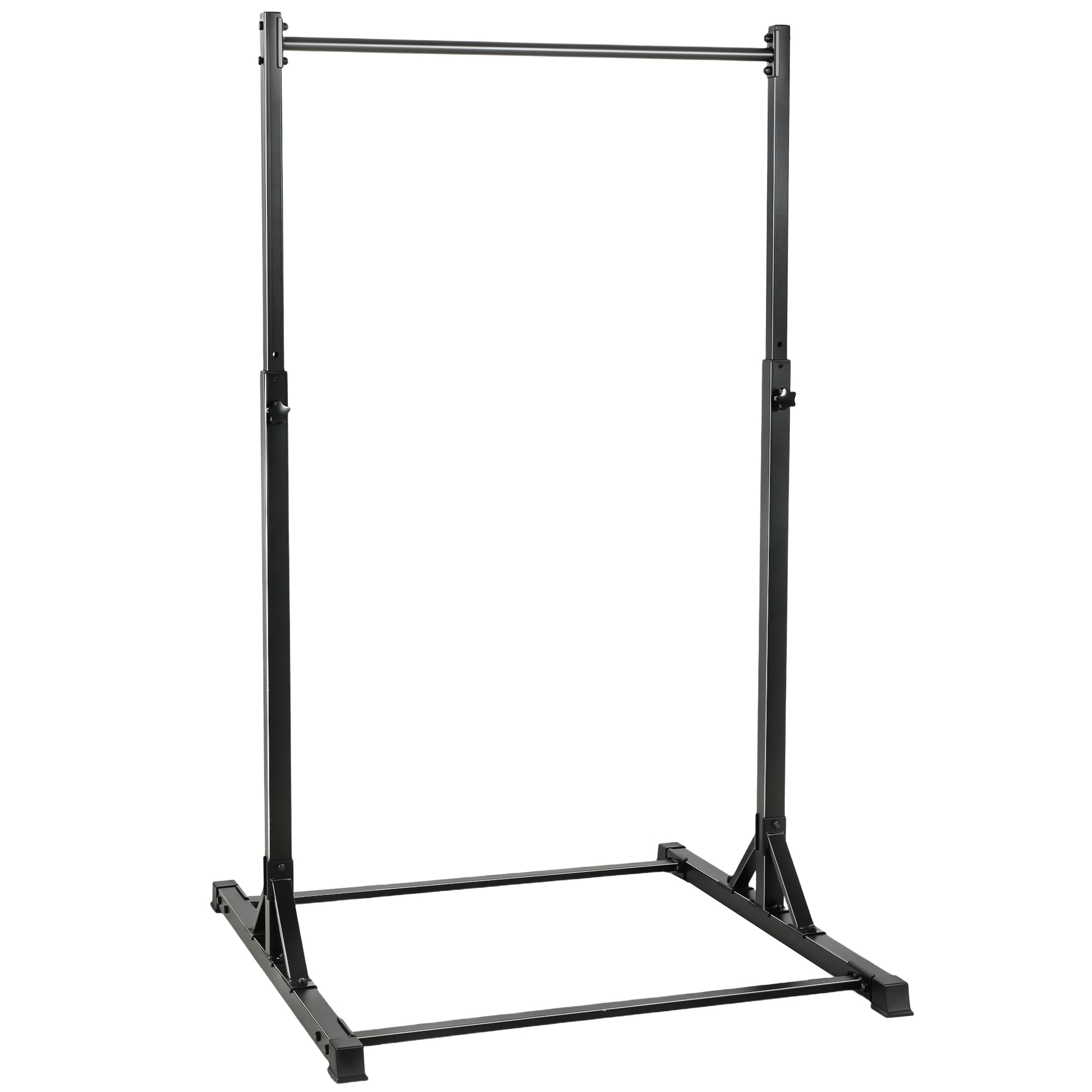Station de musculation et barre de traction power tower 200 kg avec 8 niveaux de hauteur noir