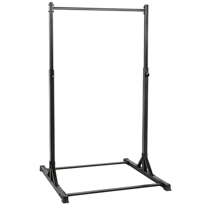 Station de musculation et barre de traction power tower 200 kg avec 8 niveaux de hauteur noir