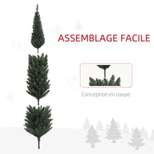 Sapin de Noël artificiel, arbre de Noël, base en acier, 390 branches épines, décoration de Noël, Ø 55 x 195H cm, vert