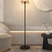 Lampadaire sur pied salon lampe salon sur pied avec abat-jour beige effet lin interrupteur à pied Ø 25 x 161,5 cm noir Aosom