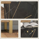 Buffet de rangement avec 2 portes et étagère réglable pieds en métal 76 x 35 x 77 cm ton marbre noir Aosom