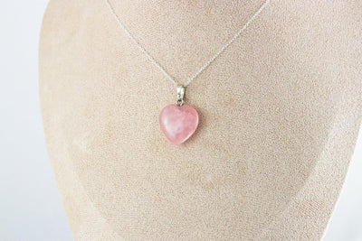 Pendentif | Coeur en Quartz Rose