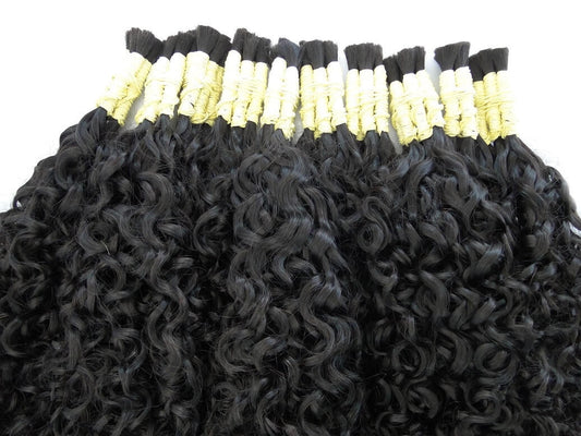 Mèches pour extension au fil cheveux brésiliens frisés naturels