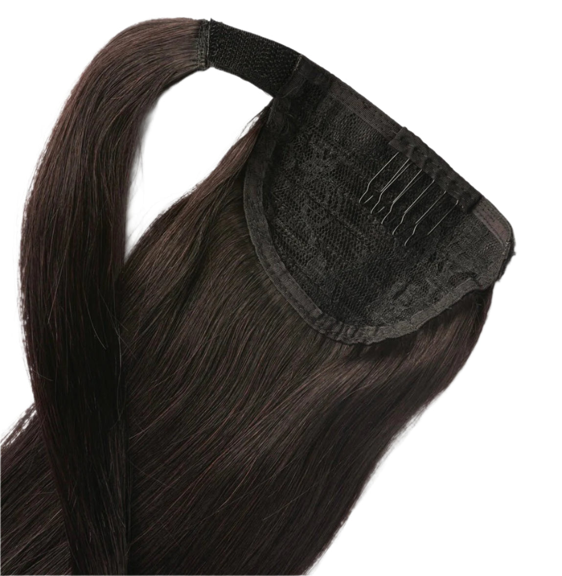 Ponytail Clip In Brown #2