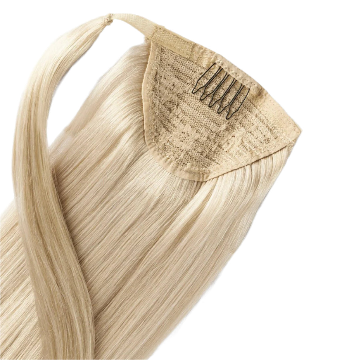 Ponytail Clip In Cool Platinum Blonde #60A