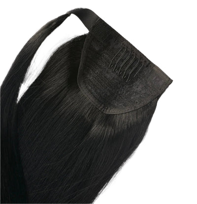 Ponytail Clip In Natural Black #1B