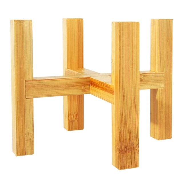 Four-legged Wood Flower Pot Holder Plant and Succulent Flower Pot Base Display Stand Home Garden Patio Decoration Shelf Furnitu CAN