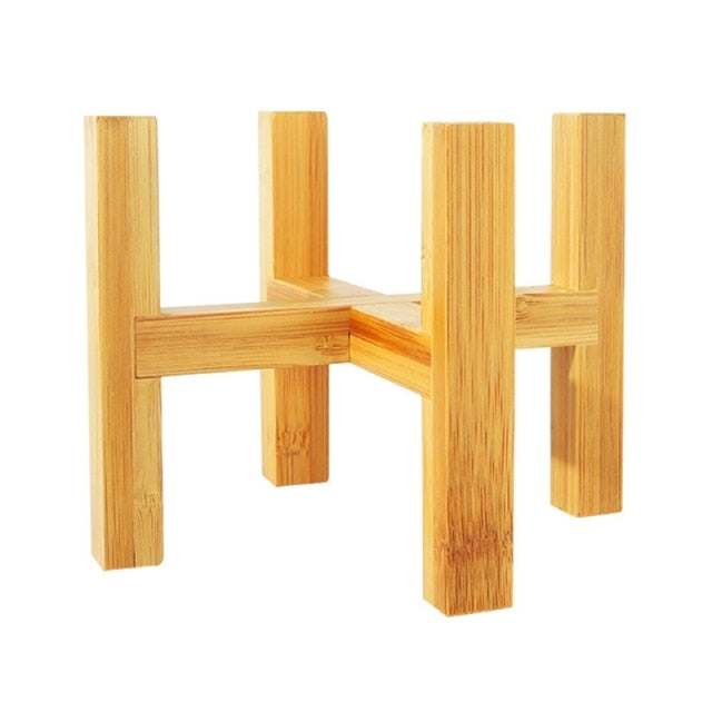 Four-legged Wood Flower Pot Holder Plant and Succulent Flower Pot Base Display Stand Home Garden Patio Decoration Shelf Furnitu CAN