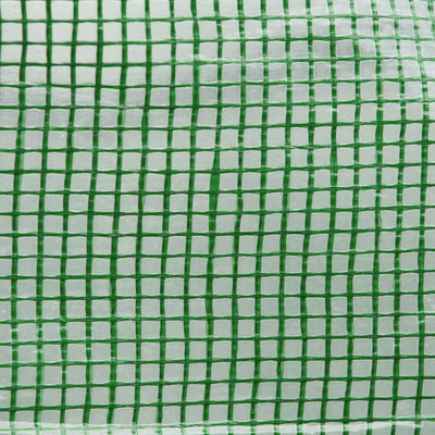 Serre de jardin tunnel 13,5 m² 6 fenêtres porte zippée enroulable châssis acier galvanisé bâche PE 4,5 x 3 x 2 m vert