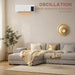 Radiateur soufflant mural chauffage céramique PTC - 1000 W / 2000 W oscillation minuterie avec télécommande Aosom