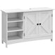 Meuble sous vasque lavabo salle de bain style classique placard 2 portes étagères réglables 90 x 30 x 60 cm blanc Aosom