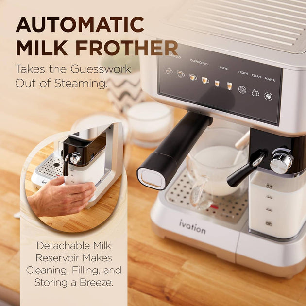Machine à espresso et latte avec mousseur à lait HomeAdcesse