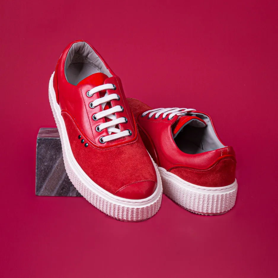 UNISEX Basket MEAKER suede rouge