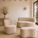 Mini canapé 2 places en velours côtelé beige COME HomeAdcesse