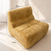 Canapé compressé modulable en tissu chenille ocre doré VOLTA HomeAdcesse