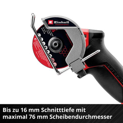 Einhell Professional TP-CO 18/76-C Li BL - Solo Découpeuse à disque sans fil Profondeur de coupe (max.): 16 mm