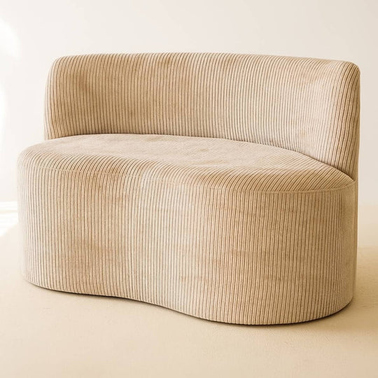 Mini canapé 2 places en velours côtelé beige COME HomeAdcesse