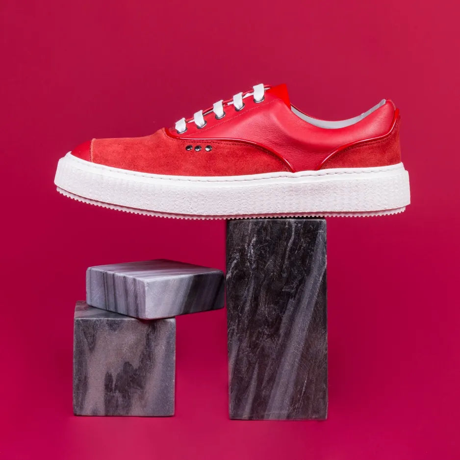 UNISEX Basket MEAKER suede rouge