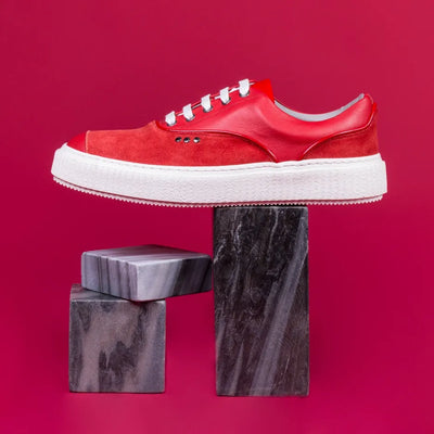 UNISEX Basket MEAKER suede rouge