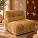 Canapé compressé modulable en tissu chenille ocre doré VOLTA HomeAdcesse