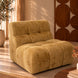 Canapé compressé modulable en tissu chenille ocre doré VOLTA HomeAdcesse