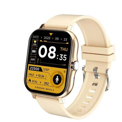Montre connectée dorée