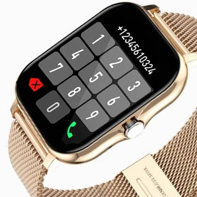 Montre connectée dorée