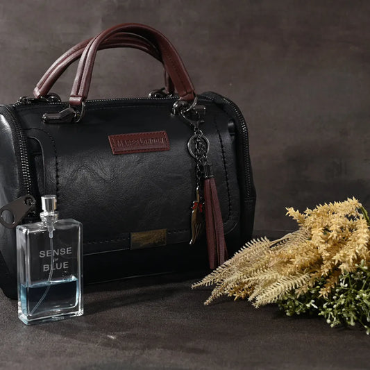 VENDU PAR 2|1 NOIR ET 1 MARRON SAC A MAIN EN CUIR