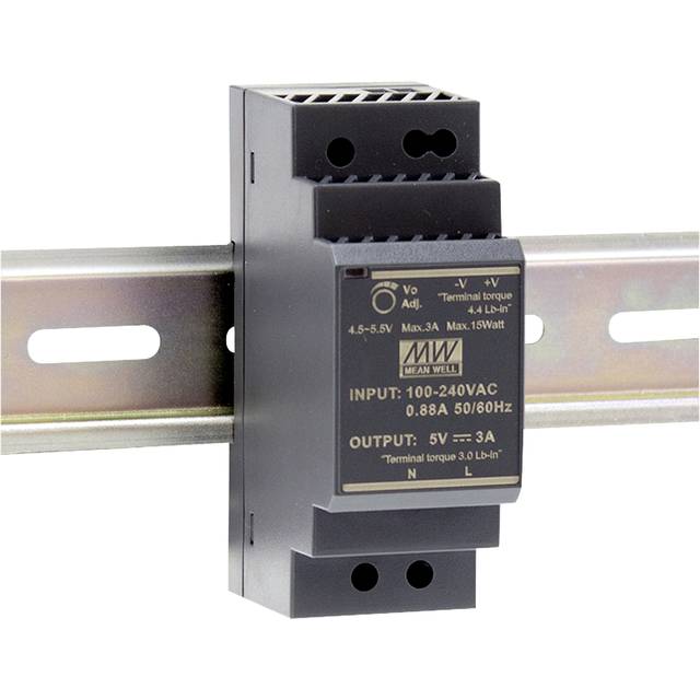 Alimentation rail DIN MEAN WELL HDR-30-24 24 V/DC 1.5 A 36 W Nbr. de sorties:1 x Contenu 1 pc(s)
