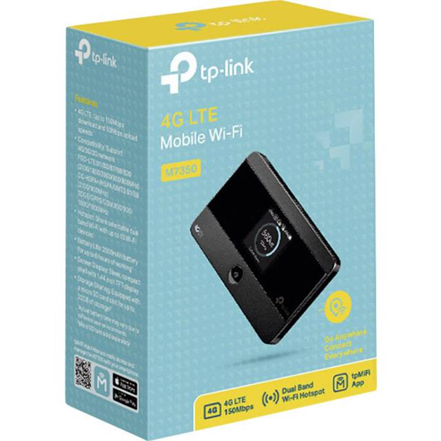 TP-LINK M7350 Point d'accès Wi-Fi 4G mobile jusqu'à 10 appareils 150 MBit/s noir
